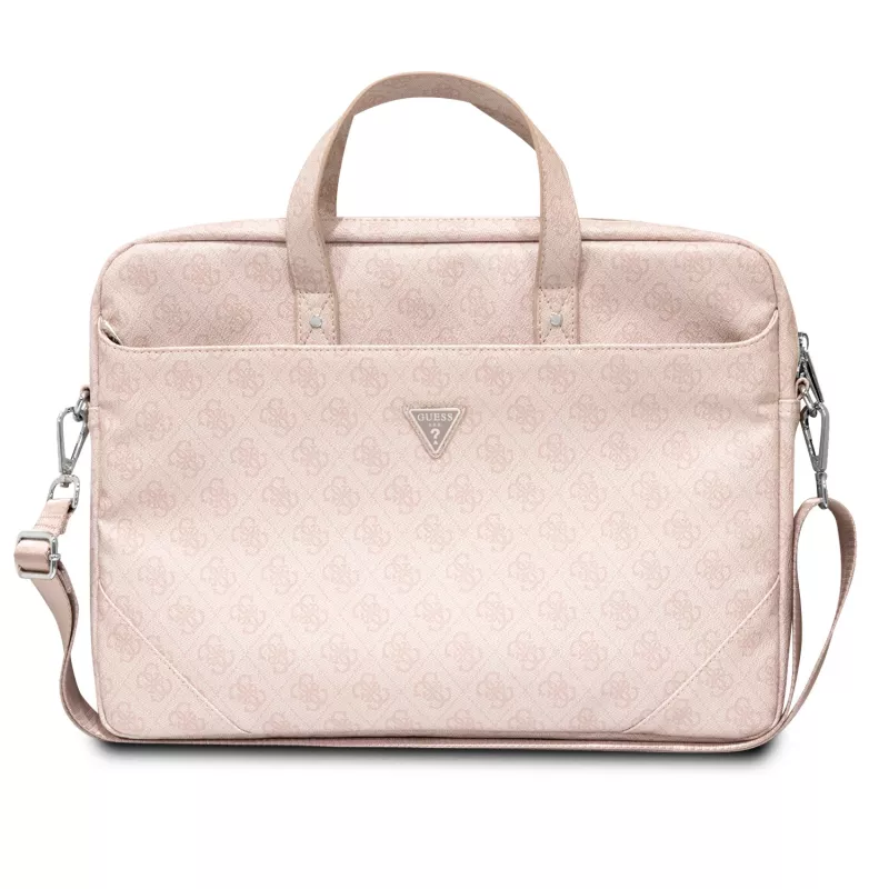 Guess 4G Triangle Logo Τσάντα laptop 16 ροζ Saffiano - GUCB15P4TP