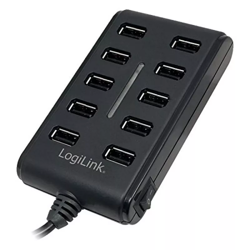 Logilink UA0125 USB Hub 10-Port USB2.0 με τροφοδοτικό 3.5A, | Logilink