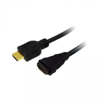 LogiLink CH0057 καλώδιο προέκτασης HDMI υψηλής ταχύτητας με Ethernet, HDMI 1.4, A αρσενικό – A θηλυκό, 4K/30, επιχρυσωμένες επαφές, 3 m, μαύρο
