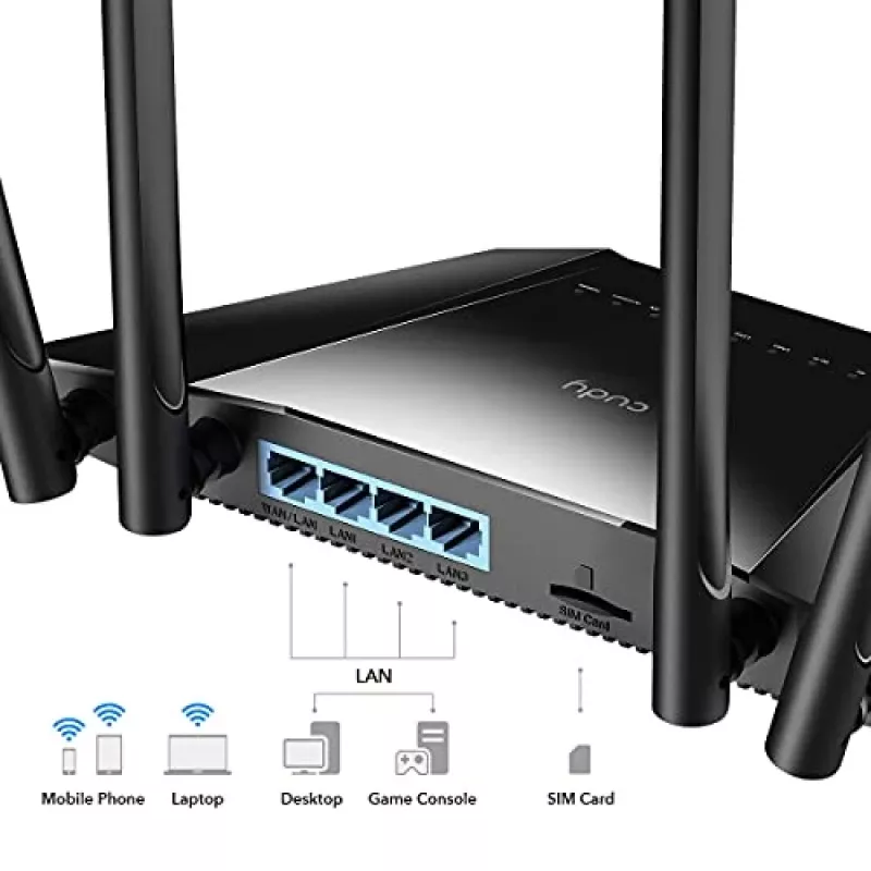 Cudy LT400 Ασύρματος Router Fast Ethernet Single-band (2.4 GHz) 4G Μαύρος