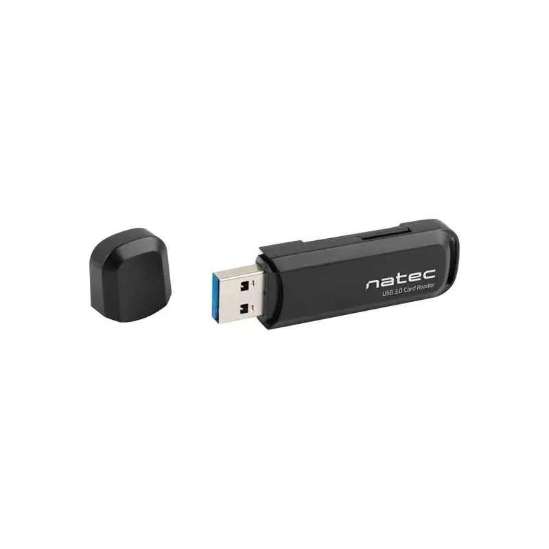 Αναγνώστης καρτών NATEC Scarab 2 USB 3.2 Gen 1 Type-A — υποστήριξη MicroSD/SD, 5000 Mbit/s, μαύρο