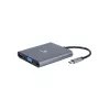 Gembird A-CM-COMBO6-01 προσαρμογέας πολλαπλών θυρών USB-C 6 σε 1, USB 3.1 Gen 1, HDMI 4K, VGA, PD 60 W, συσκευή ανάγνωσης SD/microSD, ήχος 3,5 mm, γκρι