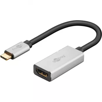 Wentronic 60194 adapter καλωδίου βίντεο 0,15 m USB Type-C HDMI μαύρο - ασημί (60194)