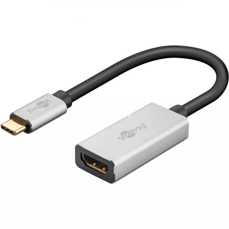 Wentronic 60194 adapter καλωδίου βίντεο 0,15 m USB Type-C HDMI μαύρο - ασημί (60194)