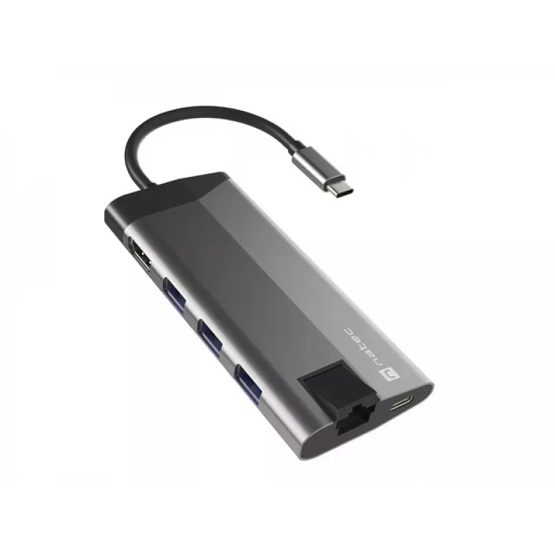 NATEC Fowler Plus USB Type-C μαύρο γκρι MicroSD SD hub