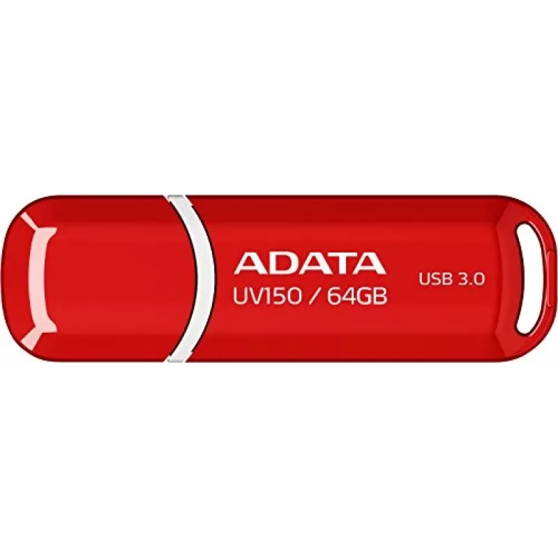 Μονάδα USB ADATA DashDrive UV150 64 GB, USB Type-A 3.2 Gen 1, Κόκκινο, Σχέδιο με Καπάκι