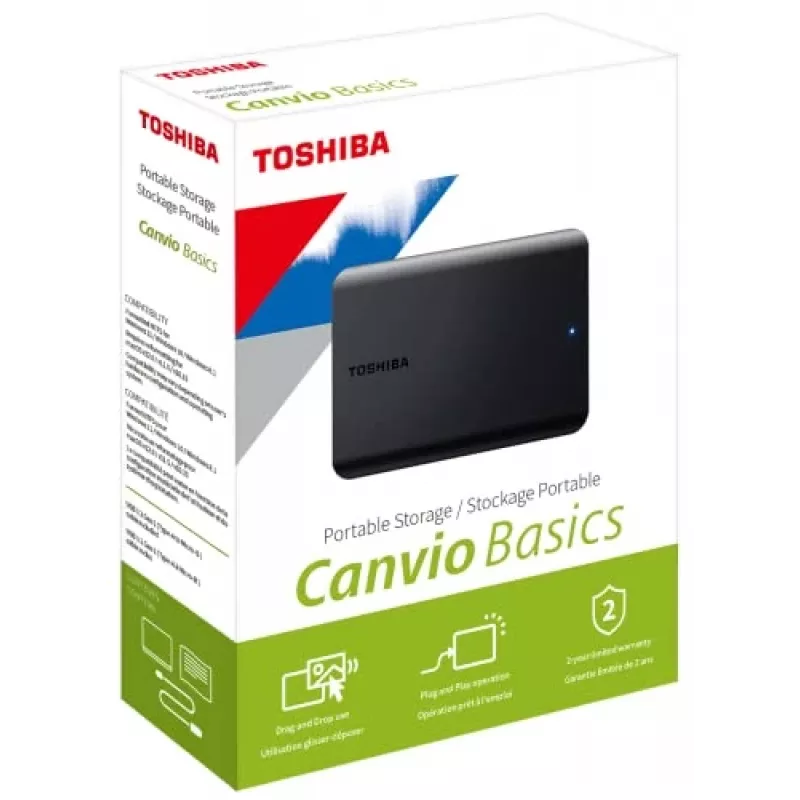 Εξωτερικός σκληρός δίσκος Toshiba 2 TB USB 2.0/3.2 Canvio Basics