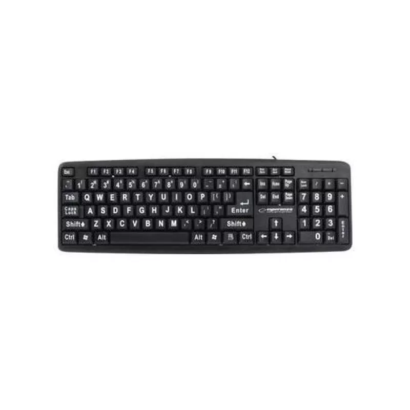 Esperanza EK129 Πληκτρολόγιο USB QWERTY UK Αγγλικά Μαύρο