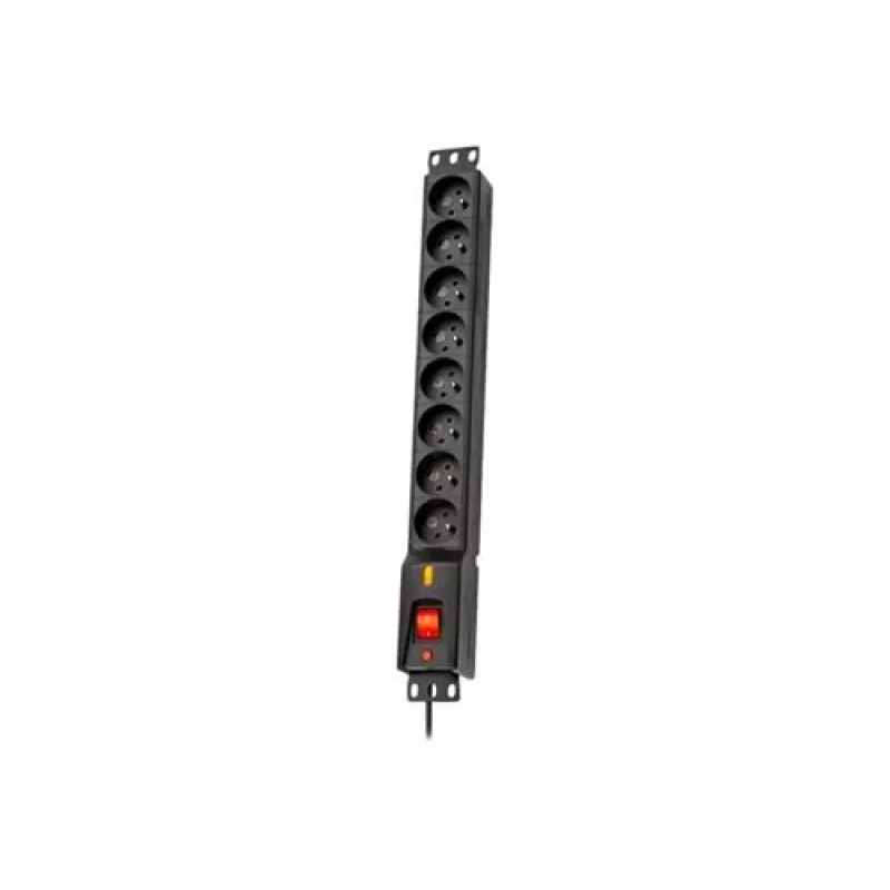 Πολύπριζο προστασίας από υπέρταση LXARM810, 8x 230V, 5m, Μαύρο