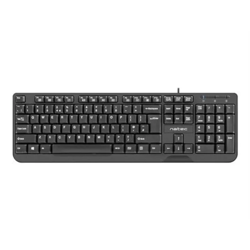 NATEC ΠΛΗΚΤΡΟΛΟΓΙΟ TROUT SLIM USB, US-LAYOUT, ΜΑΥΡΟ