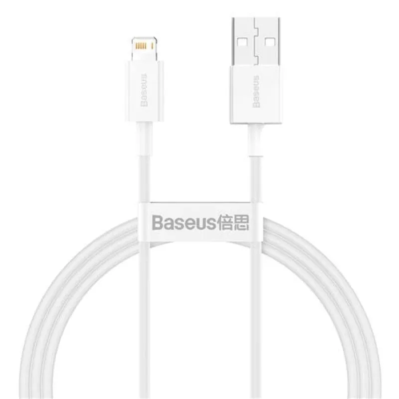Baseus CALYS-A02 Καλώδιο κινητού Λευκό 1 m USB A Lightning
