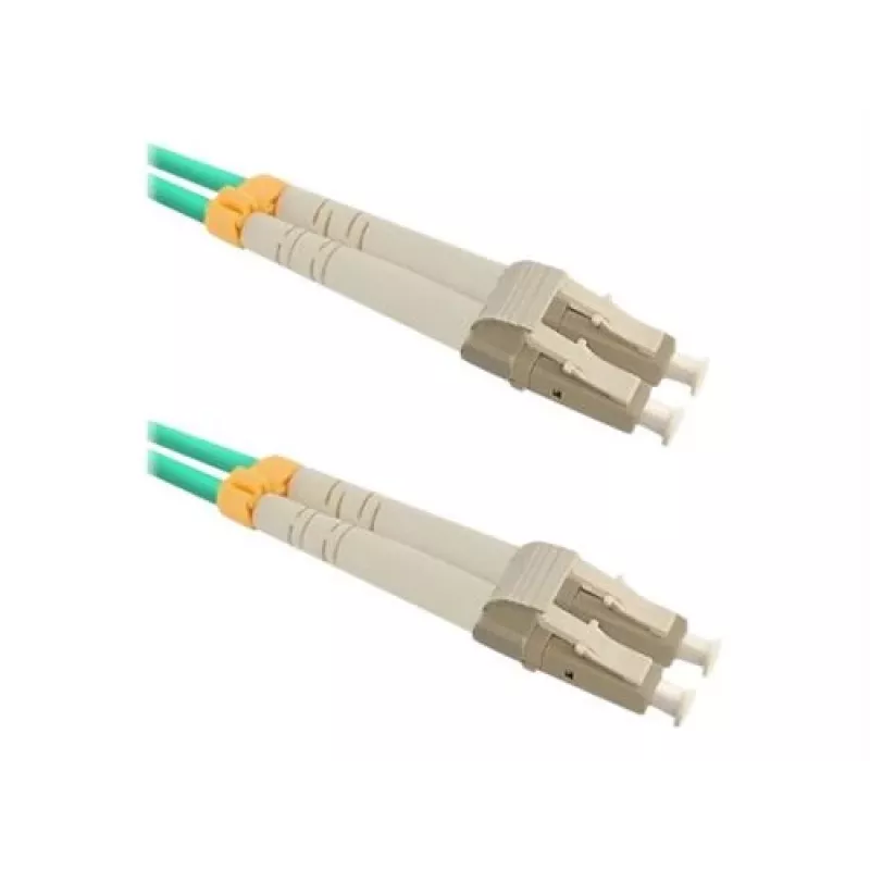 Qoltec - Καλώδιο patch - LC/UPC Multimode (M) σε LC/UPC Multimode (M) - 1 m - Οπτική ίνα - Duplex - 50/125 μικρόμετρα - OM3 - χωρίς αλογόνα
