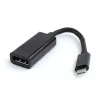 Gembird A-CM-DPF-01 προσαρμογέας USB-C σε DisplayPort, 15 cm, μαύρος