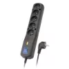Lestar 5w LV-530W, PDU, 3m, μαύρο LV-530W G-a K. Cz 3,0m