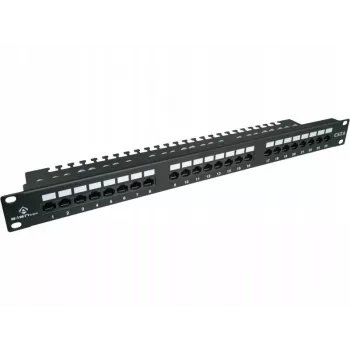 Patch Panel Alantec PK001 24-Port UTP Cat.6 1U 19 ίντσες – 24x RJ45, U/UTP (UTP), μαύρο