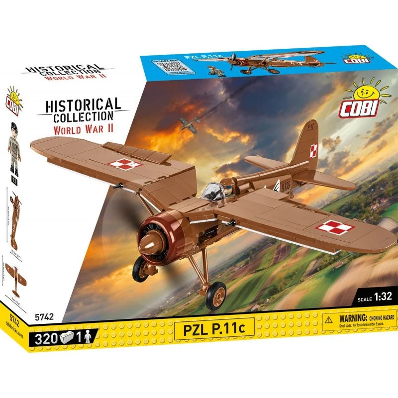 Σετ κατασκευής COBI PZL P.11c 320 τεμάχια Δεύτερος Παγκόσμιος Πόλεμος