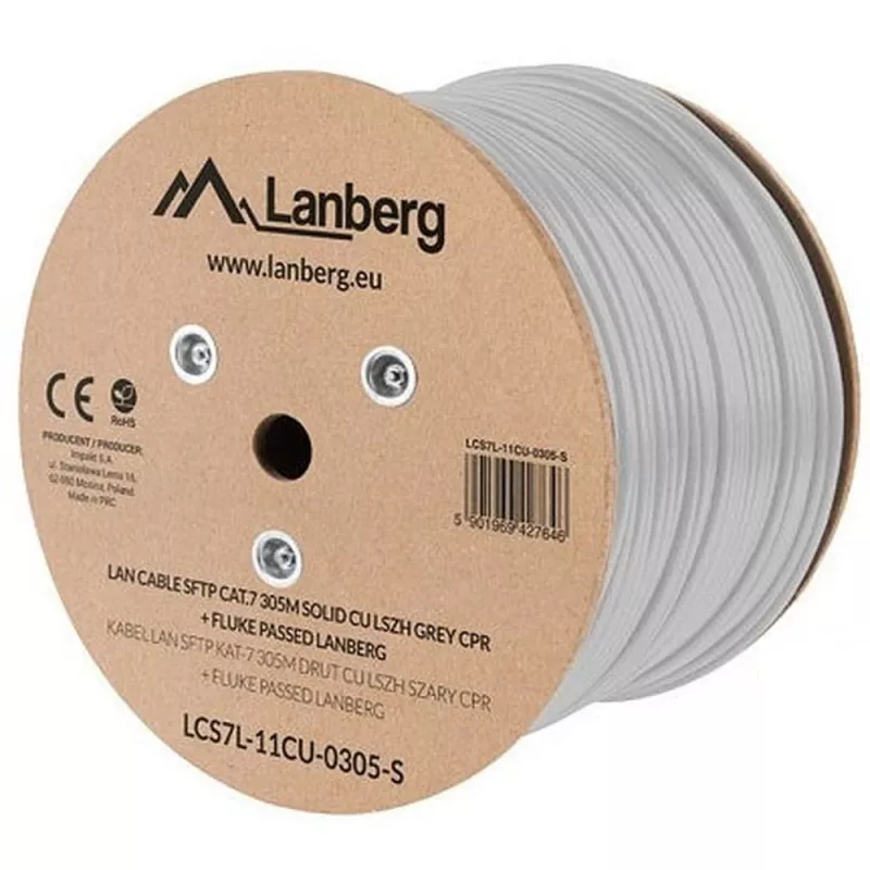 Καλώδιο δικτύου Lanberg LCS7L-11CU-0305-S RJ45 Cat7 305 m λευκό