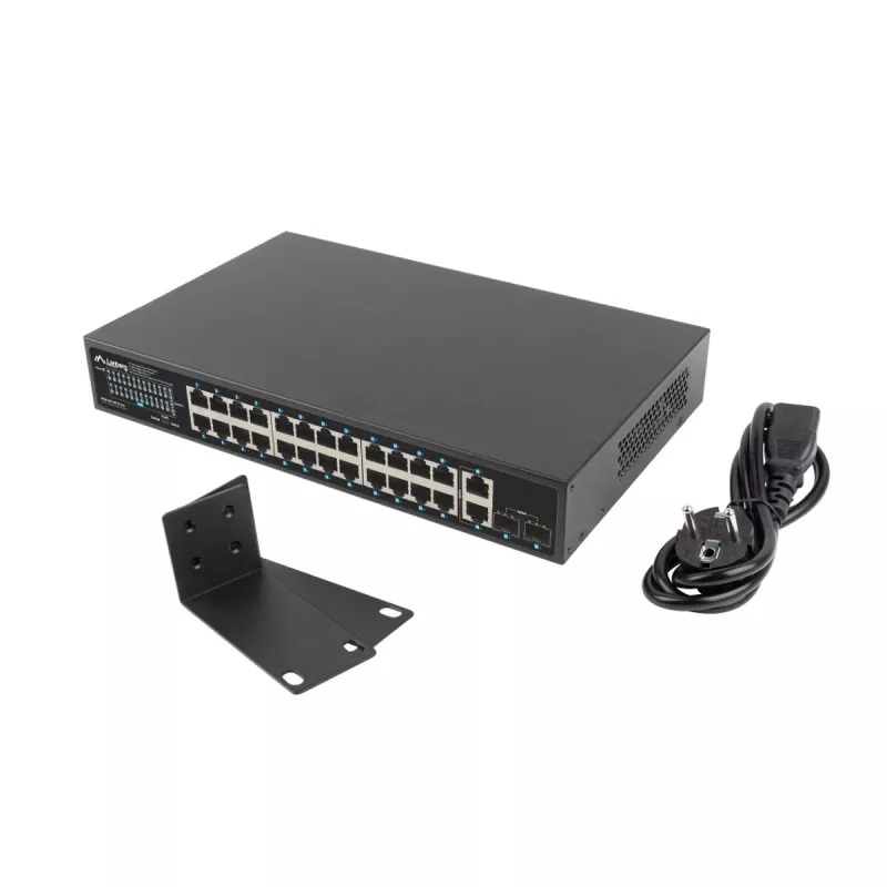 Unmanaged switch Lanberg RSGE-24P-2GE-2S-250 24 θύρες τοποθέτηση σε rack