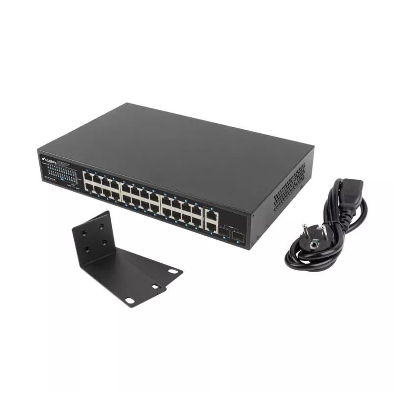 Unmanaged switch LANBERG RSGE-24P-2GE-2S-360 με 24 θύρες RJ-45 Ethernet