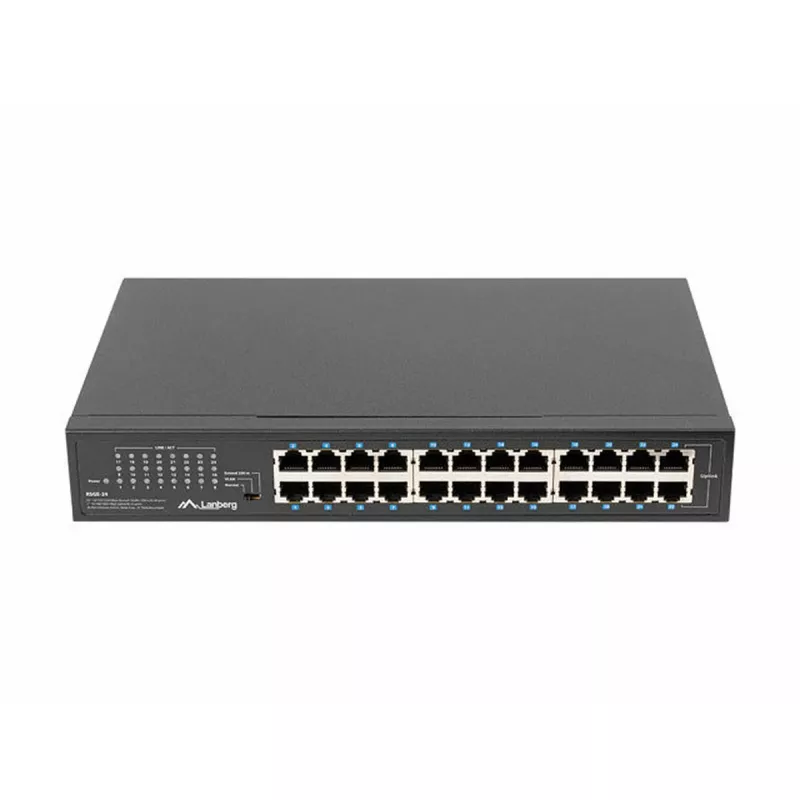 Lanberg RSGE-24 μη διαχειριζόμενος μεταγωγέας, 24x Gigabit Ethernet, rack 19" 1U, 48 Gbps