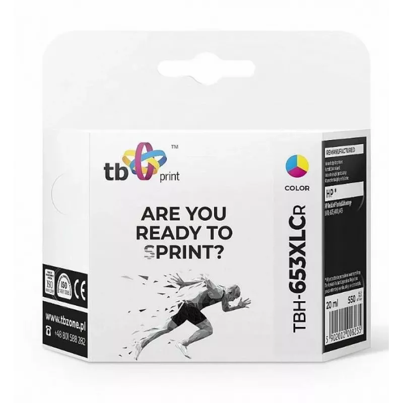 Inkjet για HP DJ6075 TBH-653XLCR CMY ref.