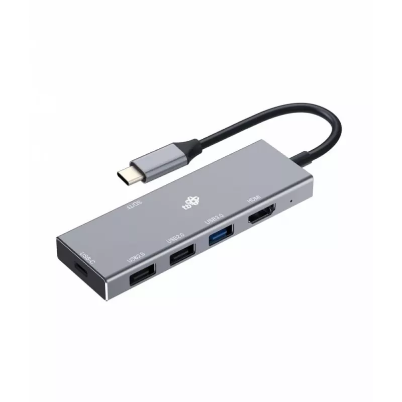 TB USB-C 7v1 Προσαρμογέας USB 3.0, 2xUSB 2.0, HDMI, PD, SD/TF