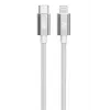 Καλώδιο TB USB-C - Lightning braided 1m, ασημί