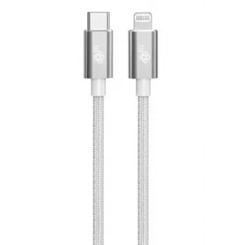 Καλώδιο TB USB-C - Lightning braided 1m, ασημί