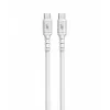 Καλώδιο USB C - USB C 1m. silicone λευκό