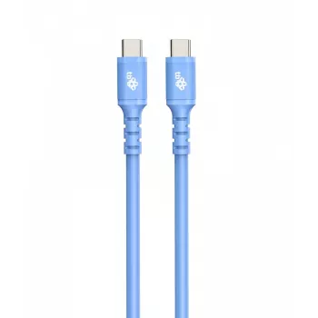 Καλώδιο USB C - USB C 1m. silicone μπλε
