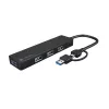 USB Hub NATEC Mayfly USB 3.2 Gen 1 Type-A Type-C 5000 Mbit/s Μαύρο