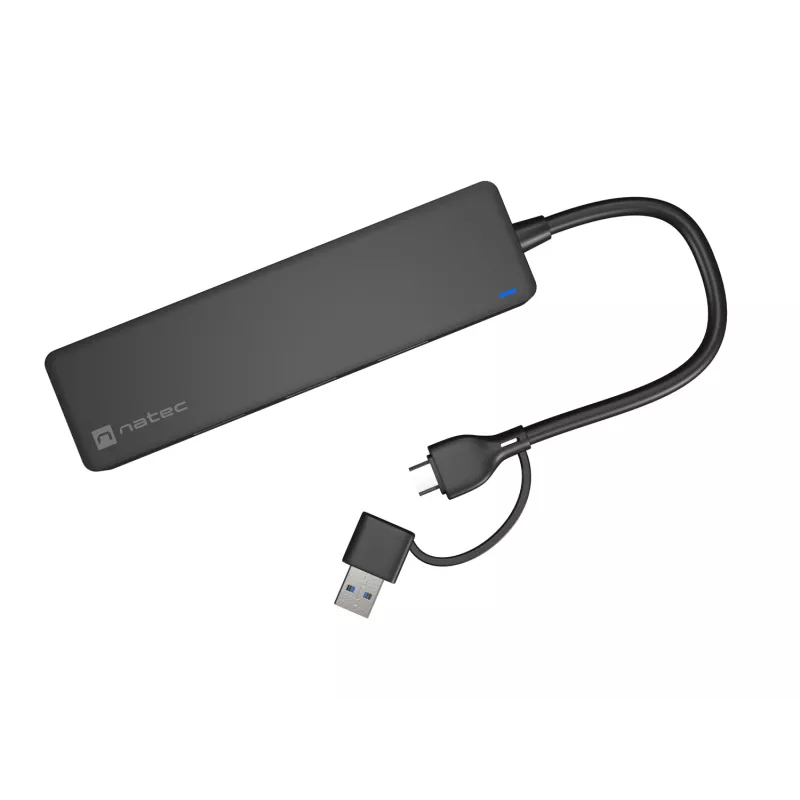 USB Hub NATEC Mayfly USB 3.2 Gen 1 Type-A Type-C 5000 Mbit/s Μαύρο