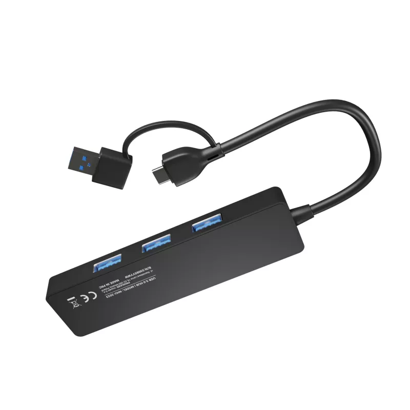 USB Hub NATEC Mayfly USB 3.2 Gen 1 Type-A Type-C 5000 Mbit/s Μαύρο