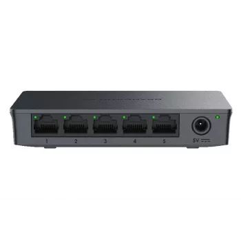 Grandstream GWN7700 Layer 2 unmanaged switch 5x Gigabit Ports 10Gbps Switching Capacity 802.1p QoS μαύρο Desktop/επίτοιχη τοποθέτηση 5VDC