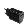 Φορτιστής τοίχου 2x3A USB-C + USB-A Power Delivery μαύρος