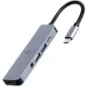 Gembird A-CM-COMBO5-02 Laptop Dock/Port Replicator Ενσύρματο USB 3.2 Gen 1 (3.1 Gen 1) Type-C Ασημί