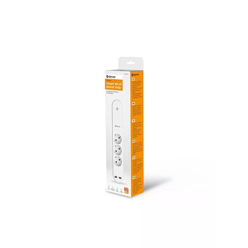 Έξυπνο πολύπριζο Denver SHP-310U 3 έξοδοι AC Τύπου F 3680 W