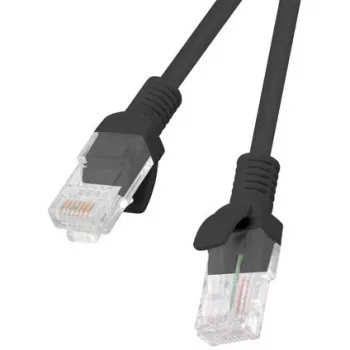 Καλώδιο δικτύου LANBERG PCU5-20CC-0025-BK RJ-45 Cat5e 0,25 m μαύρο, U/UTP, CCA, AWG26