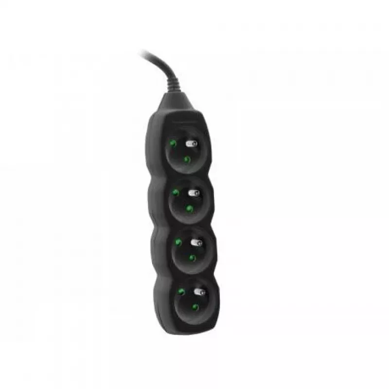 Tracer PowerCord Καλώδιο επέκτασης, 4 πρίζες, 3 m, Μαύρο