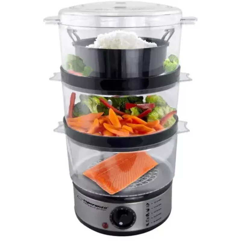 Esperanza Steam Volcano EKG009 Ατμομάγειρας, 3 καλάθια, 400 W