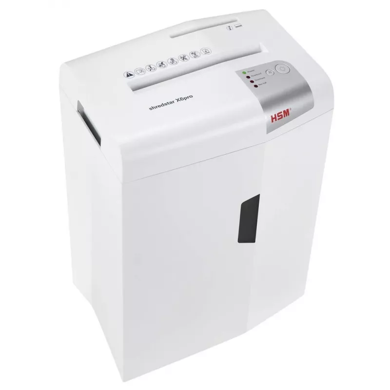 HSM shredstar X6pro καταστροφέας εγγράφων, 2 x 15 mm + ξεχωριστός μηχανισμός κοπής CD