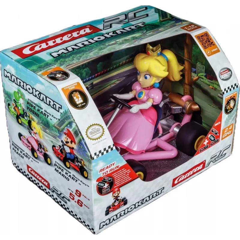 Carrera RC 370200986P Mario Kart Pipe Kart Peach, 2,4 GHz, αυτονομία μπαταρίας 30 λεπτά, από 6 ετών