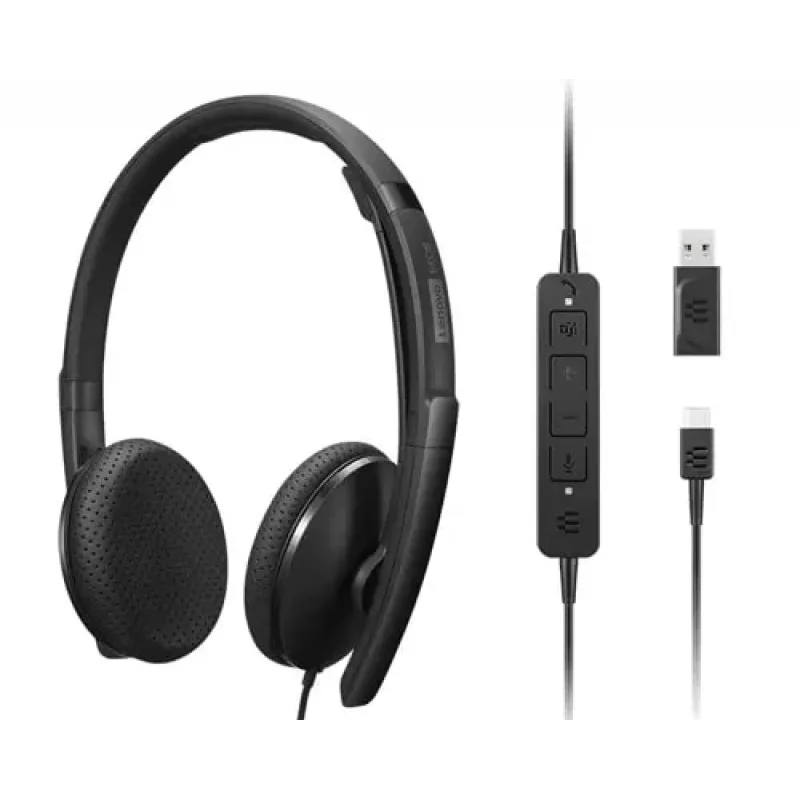 Lenovo 4XD1M45626 Ακουστικά/Headset ενσύρματα με κεφαλοδέσμενο USB Type-C μαύρα