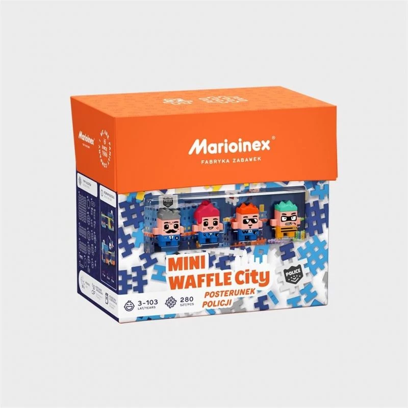 MARIOINEX Mini Waffle City Αστυνομικό τμήμα τουβλάκια, 280 τεμάχια