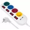 Πολύπριζο MACLEAN MCE229W — 4 πρίζες, 2× USB, καλώδιο 1,5 m, Τύπος F, 10 A, λευκό