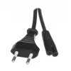 Savio CL-100 Καλώδιο ρεύματος Μαύρο 1,8 m IEC Type E (3,4 mm, 3,1 mm) IEC C7