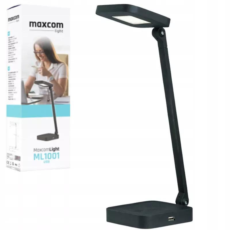 Επιτραπέζιο φωτιστικό USB MaxCom ML1001 SMD LED Μαύρο