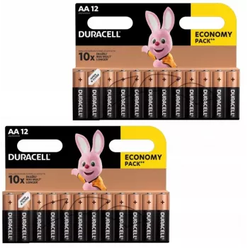 Duracell Alkaline AA (LR6) συσκευασία μπαταριών — 24 στοιχεία, μίας χρήσης