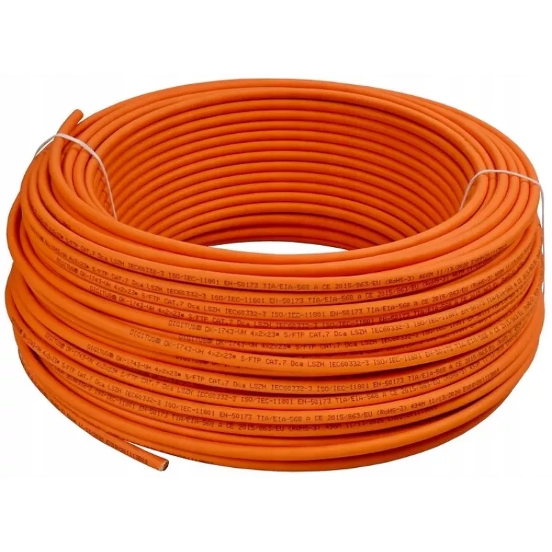 Digitus DK-1743-VH-05 καλώδιο εγκατάστασης Cat.7 S/FTP, Dca, AWG 23/1 μονόκλωνο, LSOH, 50 m, πορτοκαλί