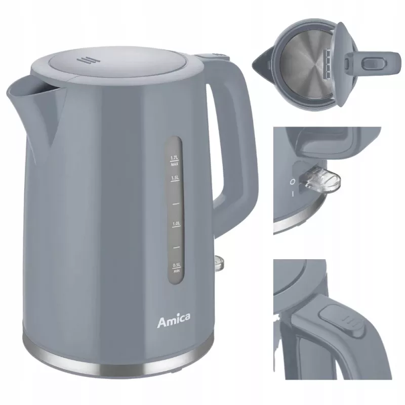 Βραστήρας Amica 1,7 l 2200 W Γκρι